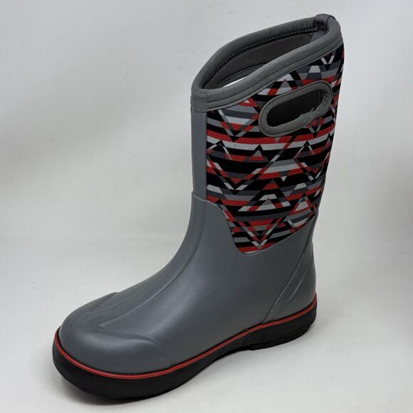 Bogs Classic II Mountain Geo Waterproof Boots Kids Girls Boys Size 4 Gray - Picture 8 of 15